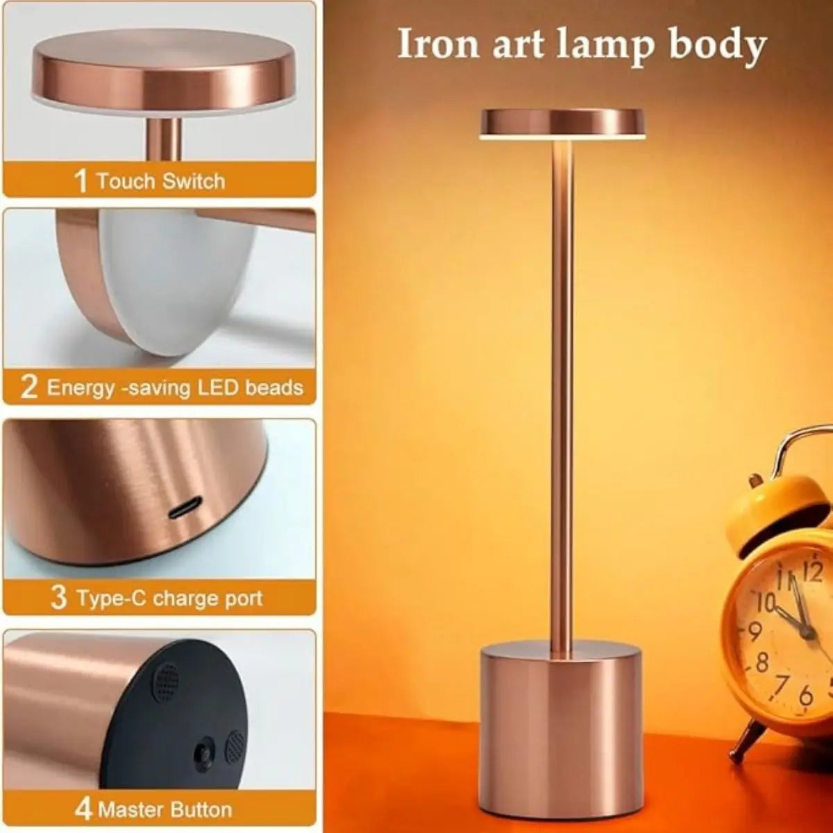 Lampe de table tactile moderne