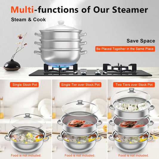Cuisson à vapeur en acier inoxydable